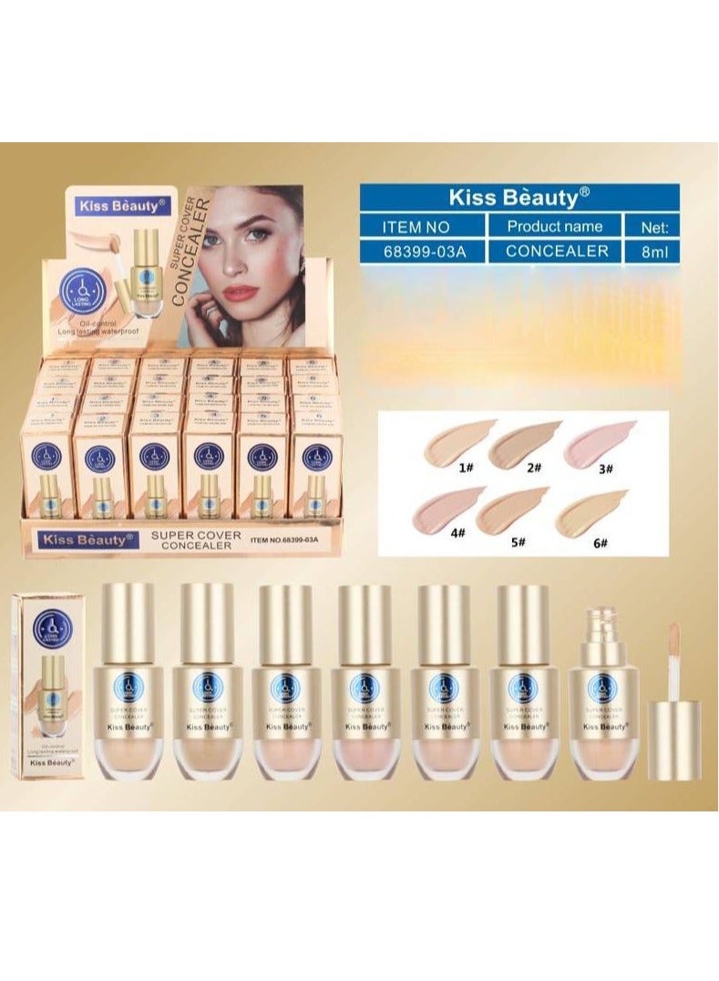 Kiss Beauty 12 Hours Concealer for Sensitive Skin - Zero Irritation, Sweatproof Full Coverage, Dark Circle Remover, 8ml - Image 5