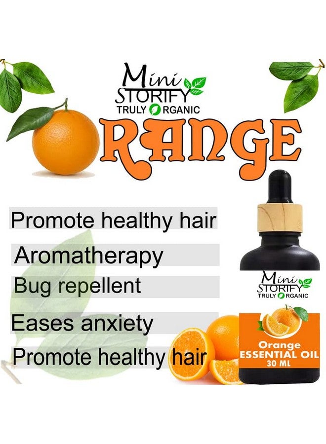 Mini Storify Truly Organic Orange Essential Oil Hydrates Dry Skin, Acne Prone Skin, Hair Nourishment, Pure, Natural, Undiluted, Diffuser & Aromatherapy - 30Ml Pack of 1 - Image 2