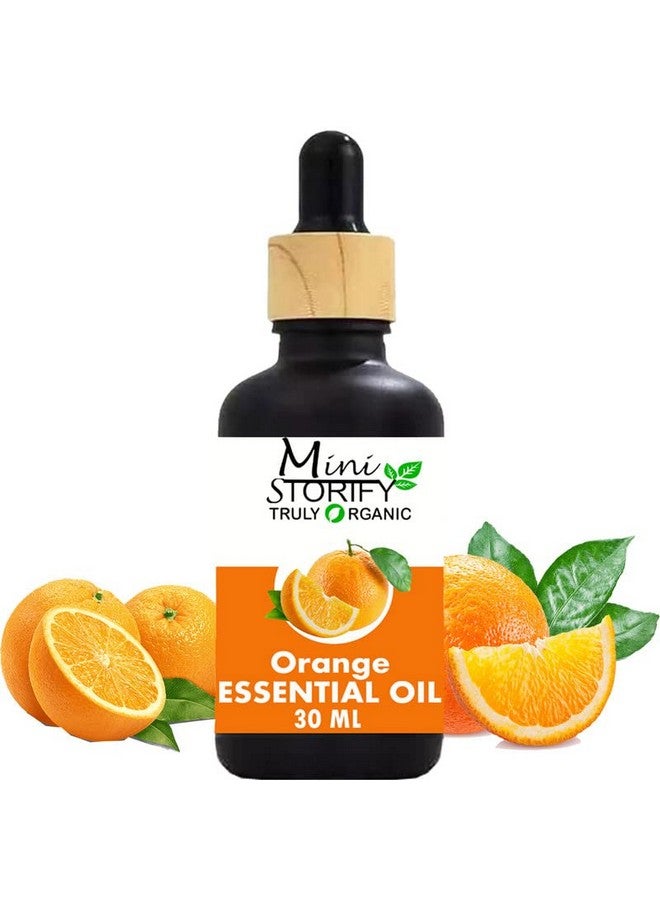 Mini Storify Truly Organic Orange Essential Oil Hydrates Dry Skin, Acne Prone Skin, Hair Nourishment, Pure, Natural, Undiluted, Diffuser & Aromatherapy - 30Ml Pack of 1 - Image 1