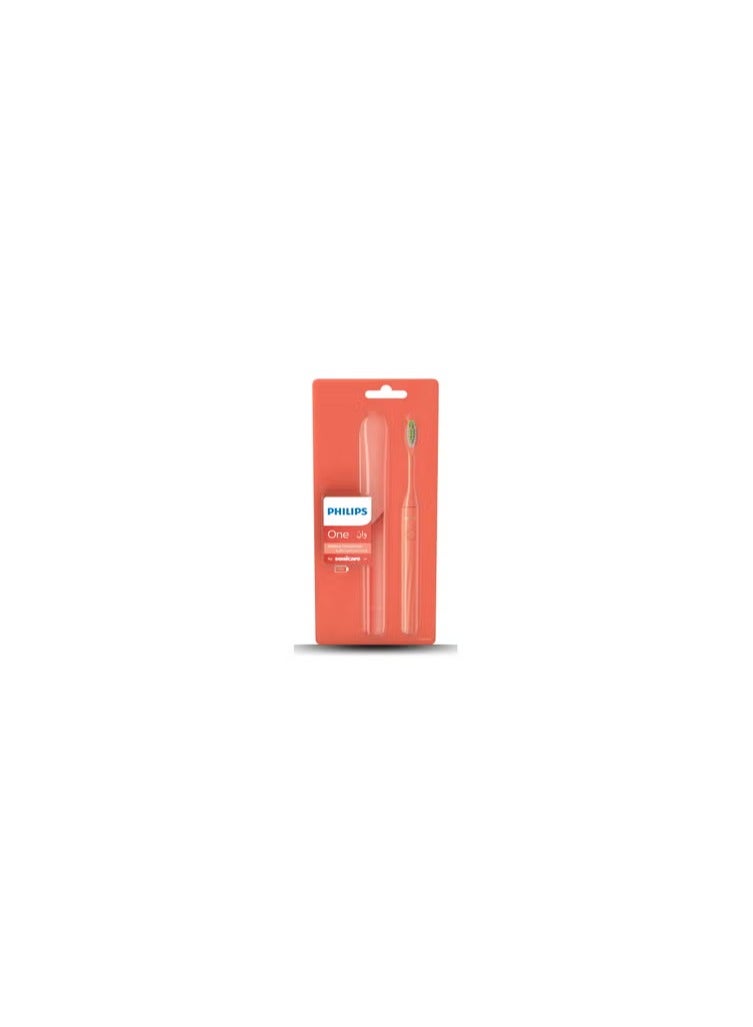 PHILIPS SONICARE Philips One by Sonicare Battery Toothbrush Miami Coral HY1100/01 - Image 1