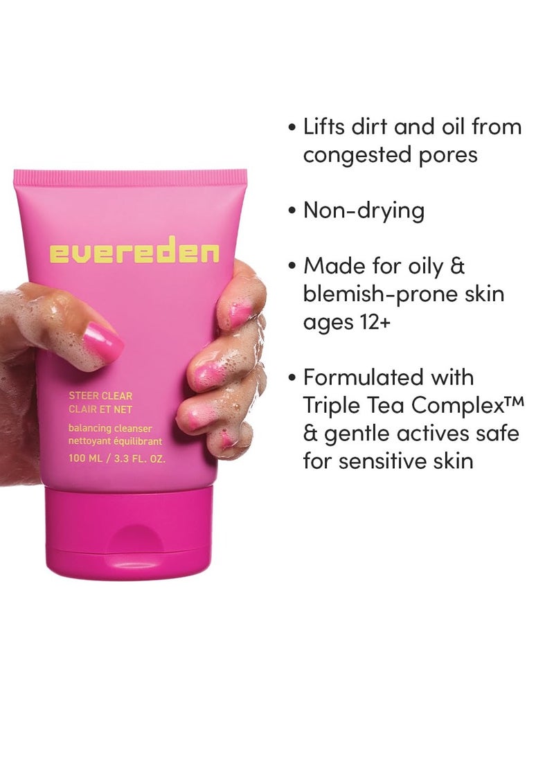 Evereden Evereden Let's Bounce Teen Face Moisturizer & Steer Clear Balancing Jelly Cleanser Pre Teen Face Wash Bundle: Clean & Vegan Pre-Teen Skincare with Triple Green Tea Complex - Non-Drying & Non-Greasy  - Image 2