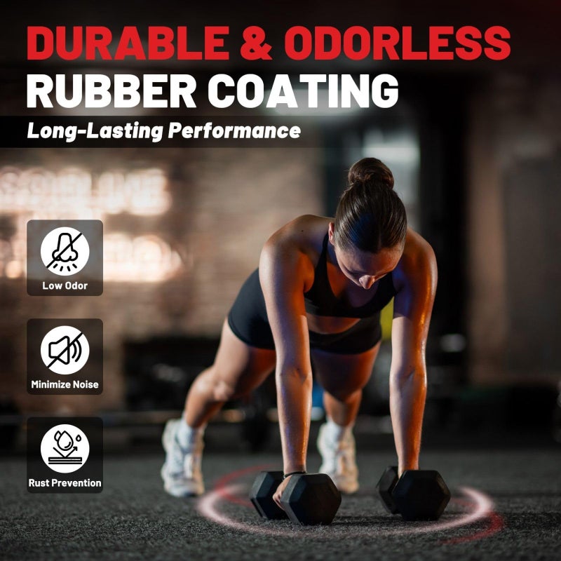 PAPABABE Dumbbells Set of 2 3lbs Dumbbells Pair, 3 Pounds Hand Weights for Women Men at Home, Free Weights Dumbbell Set for Home Gym Equipment, Pesas Mancuernas para Ejercicios de Hombre Casa. - Image 3