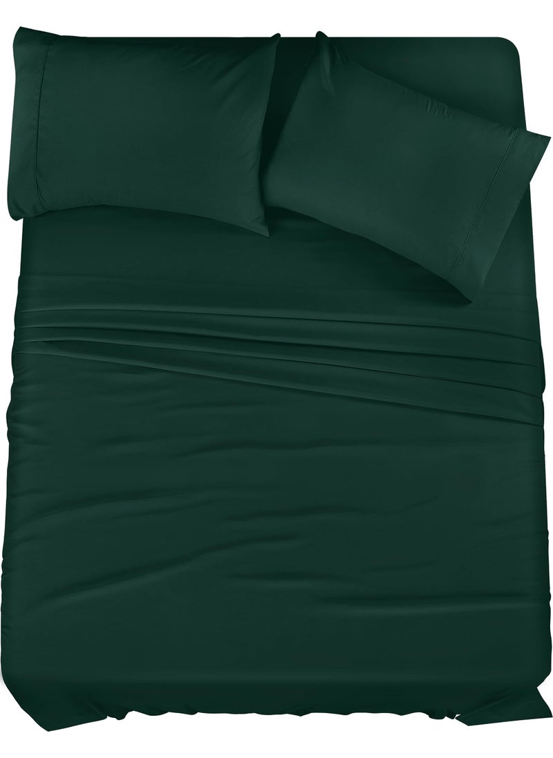 Utopia Bedding Utopia Bedding Queen Bed Sheets Set - 4 Piece Bedding - Brushed Microfiber - Shrinkage and Fade Resistant - Easy Care (Queen  Emerald) 
