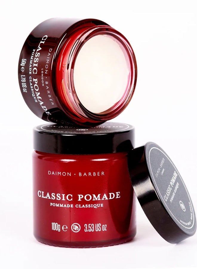 Daimon Barber Classic Pomade 50g – Medium to High Hold Hair Pomade with Shine for Classic & Slick Back Hairstyles - Image 3