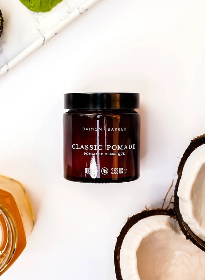 Daimon Barber Classic Pomade 50g – Medium to High Hold Hair Pomade with Shine for Classic & Slick Back Hairstyles - Image 4