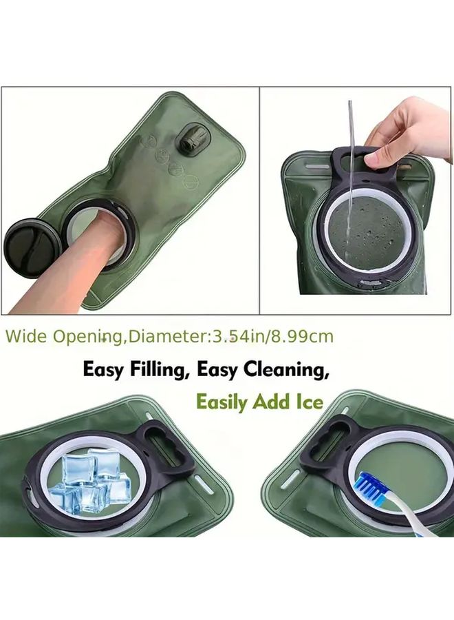 Green 2 5L Hydration Backpack Detachable Tube Quick Connect Faucet for Hiking Camping Cycling - Image 3