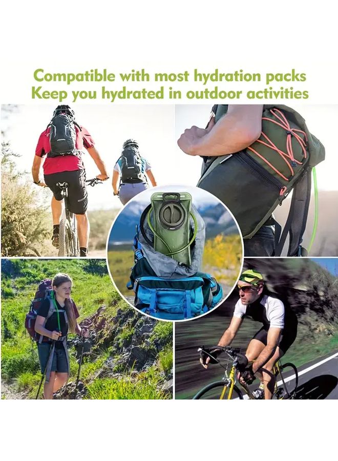 Green 2 5L Hydration Backpack Detachable Tube Quick Connect Faucet for Hiking Camping Cycling - Image 4