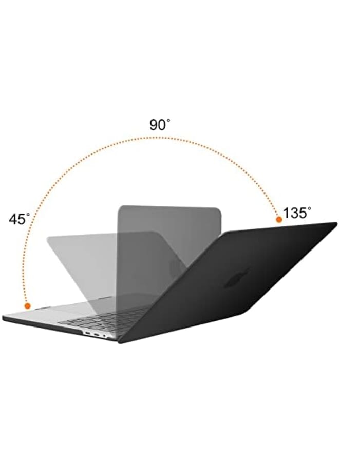 Mosiso Compatible With Macbook Pro 13 Inch Case 2023 2022 2021 2016 M2 M1 A2338 A2251 A2289 A2159 A1989 A1708 A1706 Plastic Hard Shell Case And Keyboard Cover Skin And Wipe Cloth Black - Image 3