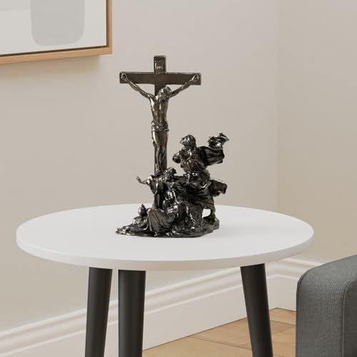 Unicorn Studios WU75187A4 Bronzehued Replica Figurine - Crucifixion Scene - Image 2