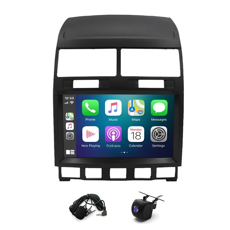 9 Android 13 Double Din Car Stereo with Wireless Carplay Android Auto fit for VW Touareg 20032010 IPS Car Audio Receiver wWiFi GPS Bluetooth AHD Backup Camera MicSWCAV inFMAM Radio Receiver