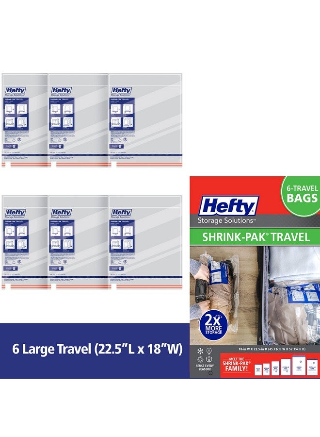 Hefty Shrink-Pak Large Travel Bags - Airtight Storage Bags for Maximum Space Saving, Travel Essentials, Ideal for Packing, Durable, Reliable Compression with Sealed Protection - Image 4
