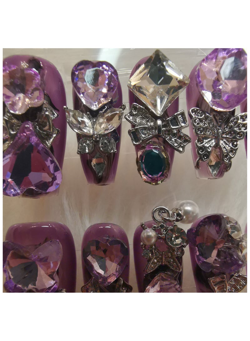 بينزو بيوتي بينزو جمال الأظافر اليدوية ، 10 قطعة ، مسمار الفن ، الاكريليك الأظافر ، الأظافر وهمية ، مجموعة فاخرة ، ديلوكس مسمار الفن ، اكسسوارات جديدة ، عرس الأظافر ، الأظافر الطرف . - Image 4