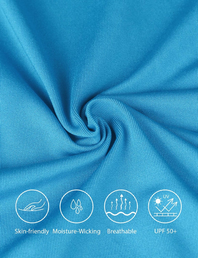 baleaf Men's UV SPF Hoodie Shirt UPF 50+ Sun Protection Long Sleeve T-Shirts with Mask Rash Guard Fishing Lightweight Blue Size M - Image 5