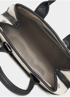 Styli Contrast Trim Textured Handbag  - Image 4