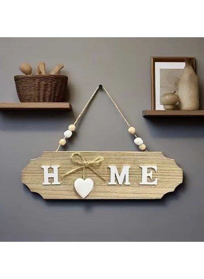 Wooden Welcome Doorplate With Bow And Love For Home Garden Porch Office Decor - Image 5