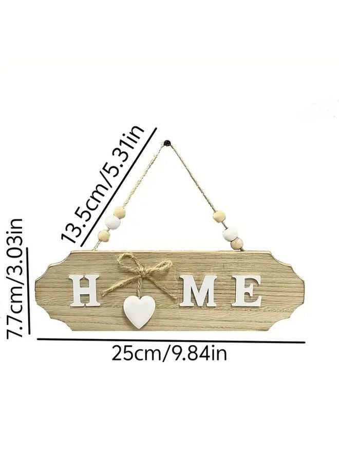 Wooden Welcome Doorplate With Bow And Love For Home Garden Porch Office Decor - Image 3