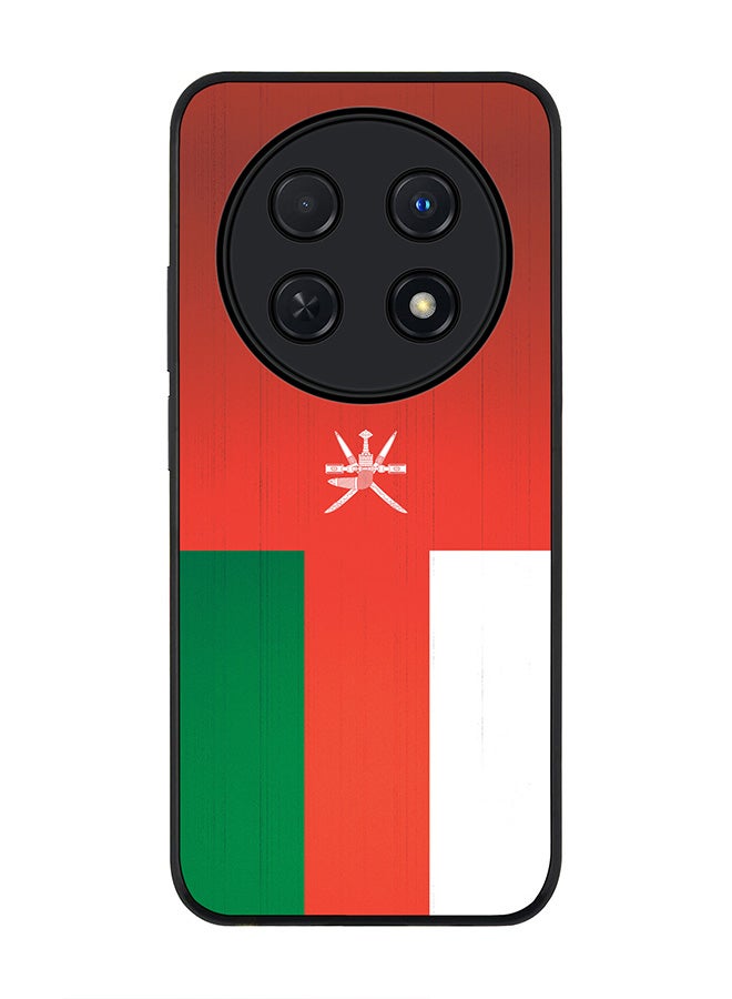 Stylizedd Rugged Black edge case for Huawei nova 12i 4G, Slim fit Soft Case Flexible Rubber Edges Anti Drop TPU Gel Thin Cover -  Flag Of Oman - Image 1