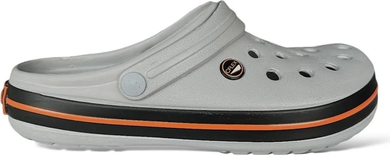 Liger Unisex Confort Medical Nurse Sabo Slippers Gray-Orange