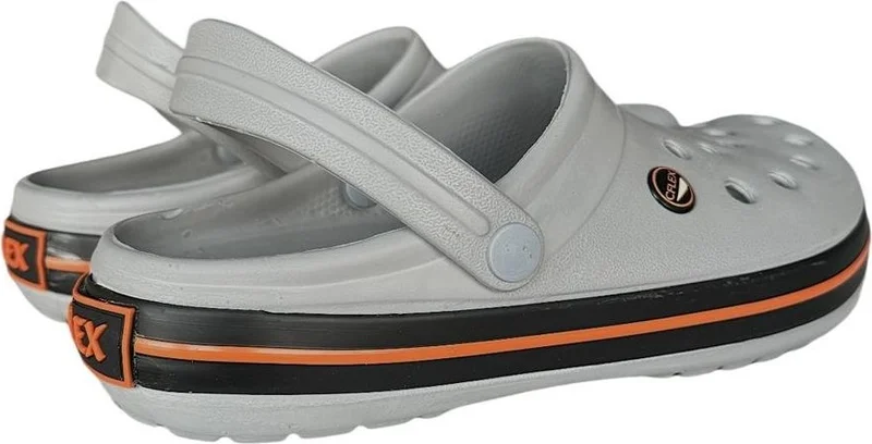 Liger Unisex Confort Medical Nurse Sabo Slippers Gray-Orange