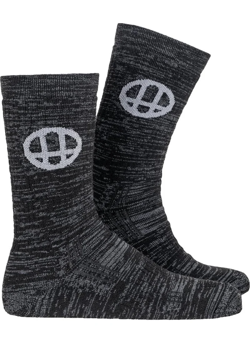 Oil Company Black Thermal Wool Socks Unisex