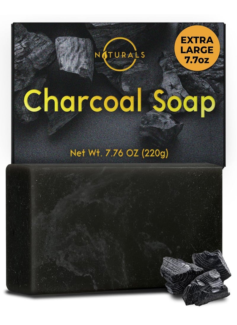 O Naturals O Naturals Activated Charcoal Soap Bar for Men and Women  Detoxifying Moisturizing and Vegan  4 oz 