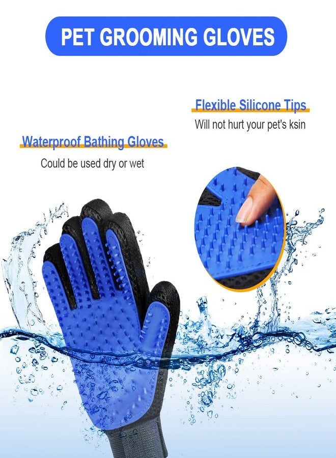flintronic 2 Pack Pet Dog Cat Grooming Glove,Efficient Pet Hair Removal Mitt Brush Gloves,for Dogs,Cats,Rabbits,Horses with Long/Short Fur (LEFT & RIGHT) - Image 3