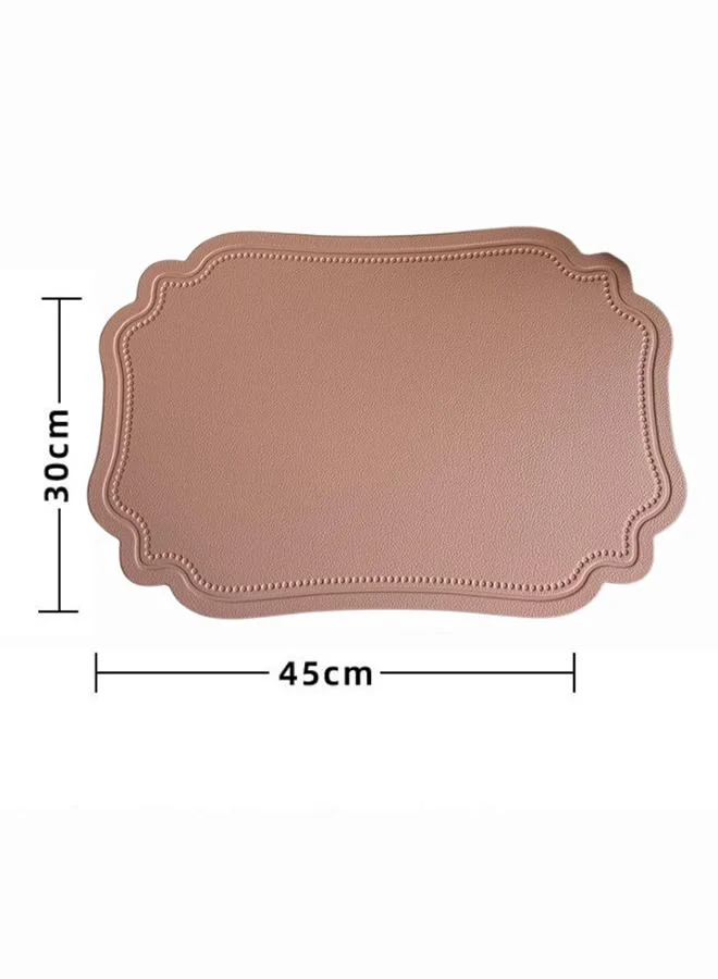 Casa Quesera European Retro-Style  Leather Table Mat Set (6-Pack) – Waterproof & Heat-Insulated