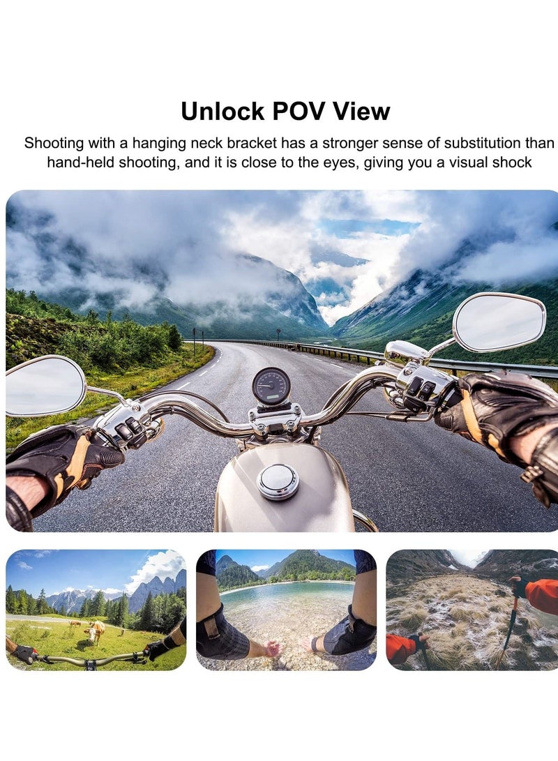 Adjustable Body Mount Belt Chest Strap with J Hook & Long Screw Phone Clamp, Capture Your Adventures (Chest Mount)
