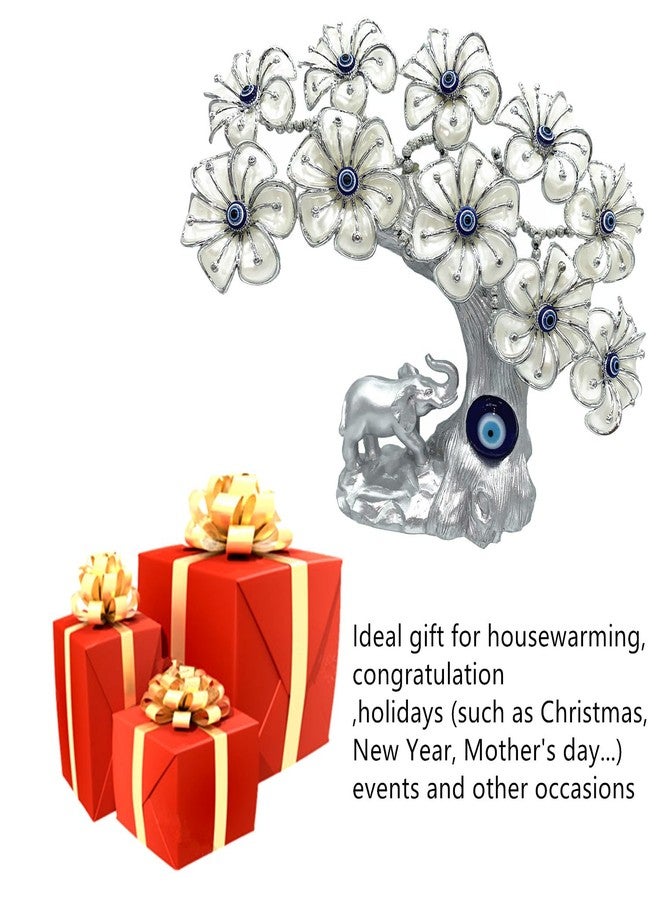 Betterdecor Blue Evil Eye Money Tree with Lucky Elephant – Turkish Nazar Home Office Decor Gift Ornament - Image 5