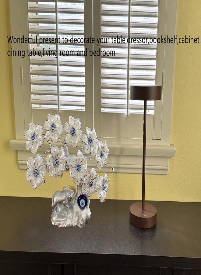 Betterdecor Blue Evil Eye Money Tree with Lucky Elephant – Turkish Nazar Home Office Decor Gift Ornament - Image 4