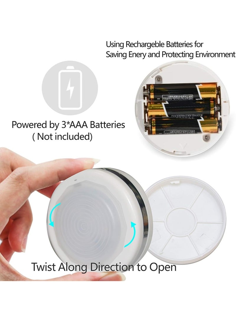 FDTY Battery Operated Puck Lights with Remote, Wireless Led Under Cupboard Light with Remote Control, Under Cabinet Lighting, Stair Closet Lights (White) - Image 4