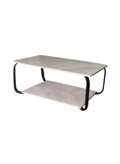 DANUBE HOME Rowan Coffee Table Multifunctional Living Room Desk Space Saving Center Table Modern Design Furniture For Home Living Room L 100 x W 48 x H 43 cm Cement Grey  - Image 3