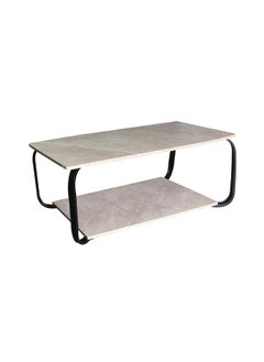 DANUBE HOME Rowan Coffee Table Multifunctional Living Room Desk Space Saving Center Table Modern Design Furniture For Home Living Room L 100 x W 48 x H 43 cm Cement Grey  - Image 4