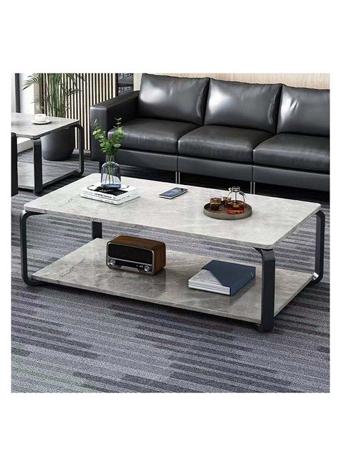 Rowan Coffee Table Multifunctional Living Room Desk Space Saving Center Table Modern Design Furniture For Home Living Room L 100 x W 48 x H 43 cm Cement Grey