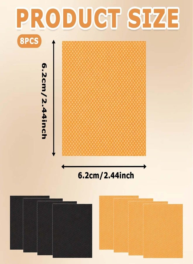 Pretwad High Heel Repair Patches - 4 PcsNon-Slip Rubber Sole Protectors for Women, Square Heel Caps, Rubber Boot Heel Replacement Non Slip Repair Tips Stickers Square Tread Pad for Women(6.2x6.2x0.4cm) - Image 2