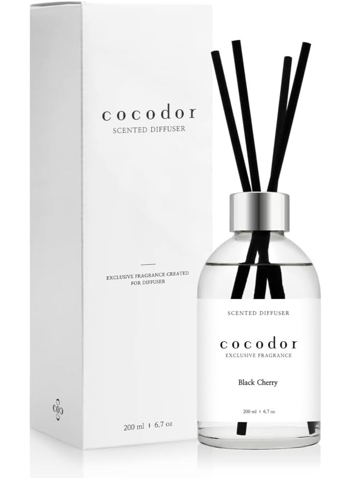 cocodor White Label Reed Diffuser/Black Cherry/6.7oz(200ml)/Home Decor & Office Decor, Fragrance and Gifts, Aromatherapy - Image 1