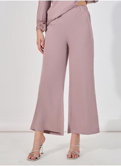 Styli Lace Insert Top & Wide Leg Pants Modest Set  - Image 5