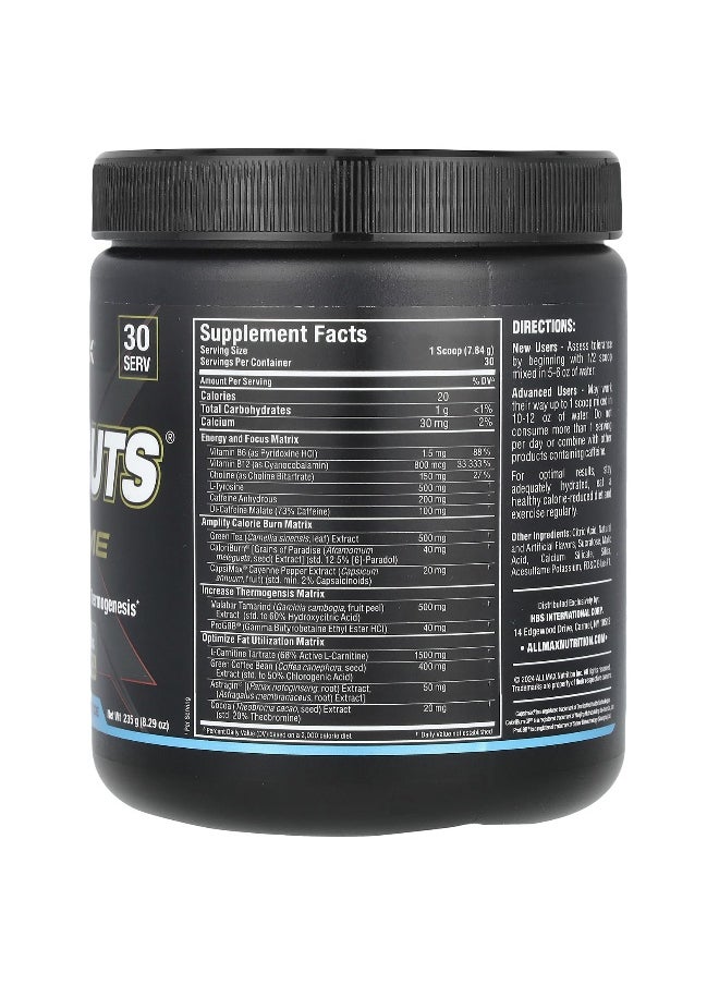 Allmax - ALLMAX, Rapidcuts® Xtreme, Blue Raspberry Riptide, 8.29 oz (235 g) - Image 1