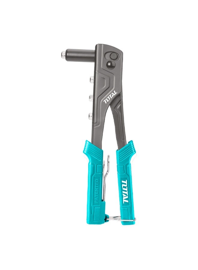 توتال مسدس برشام يدوي TOTAL، 10.5 بوصة، مسدس برشام شديد التحمل، متوافق مع مسامير الألومنيوم 2.4 مم، 3.2 مم، 4.0 مم، 4.8 مم، هيكل من الفولاذ، مقبض من البولي فينيل كلوريد غير قابل للانزلاق، للبناء والسيارات والمشاريع المنزلية THT32108S - Image 1