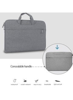 Generic Canvas Laptop Bag 13.3 Inch, Shockproof Computer Bag With Zipper, Notebook Travel Briefcase With Handle, Waterproof, Scratch-Resistant, Lined, For Lenovo, Hp, Dell, Macbook  - Image 5