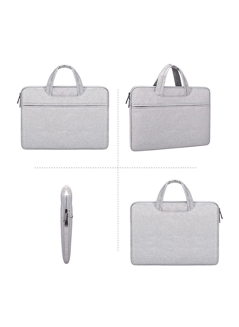 Generic - Canvas Laptop Bag 13.3 Inch, Shockproof Computer Bag With Zipper, Notebook Travel Briefcase With Handle, Waterproof, Scratch-Resistant, Lined, For Lenovo, Hp, Dell, Macbook - Image 1