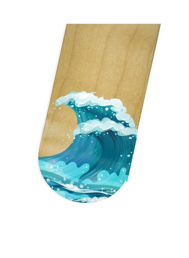 Teak Tuning Premium Fingerboard Graphic Deck, Waves - 34Mm X 97Mm - Heat Transfer Graphics, Pro Shape & Size - Pre-Drilled Holes - Includes Prolific Foam Tape  - Image 3