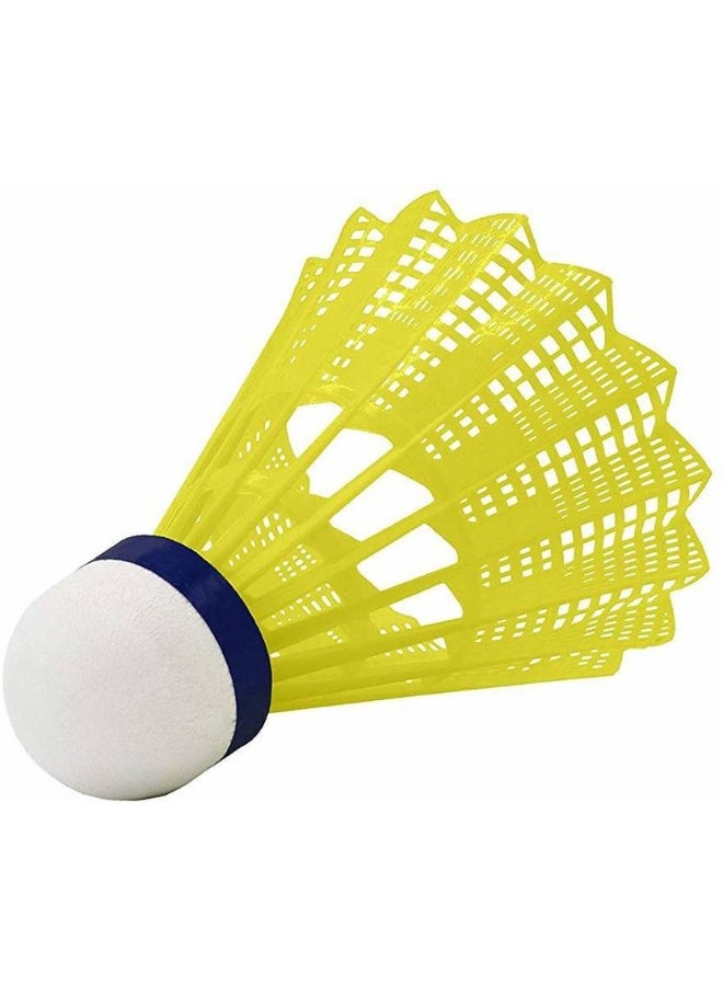 TIMA TIMA 12-Pack Nylon Shuttlecocks Indoor Outdoor Sports Nylon Shuttle - Yellow  (Medium, 77, Pack of 12) - Image 3