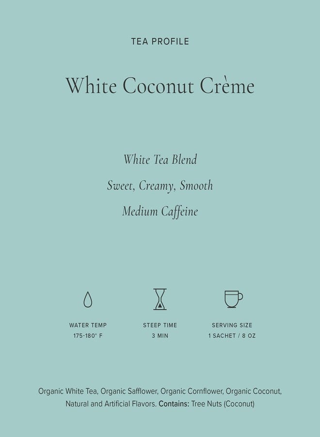 Art of Tea | Organic White Coconut Crème | 12 Count Sampler Box Assortment | Premium Caffeinated Organic White Tea Variety - Image 4