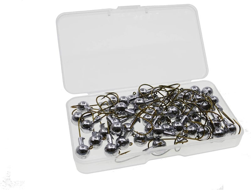 Temorah Unpainted Jig Heads,Ball Heads with Bronze Hook - Image 2
