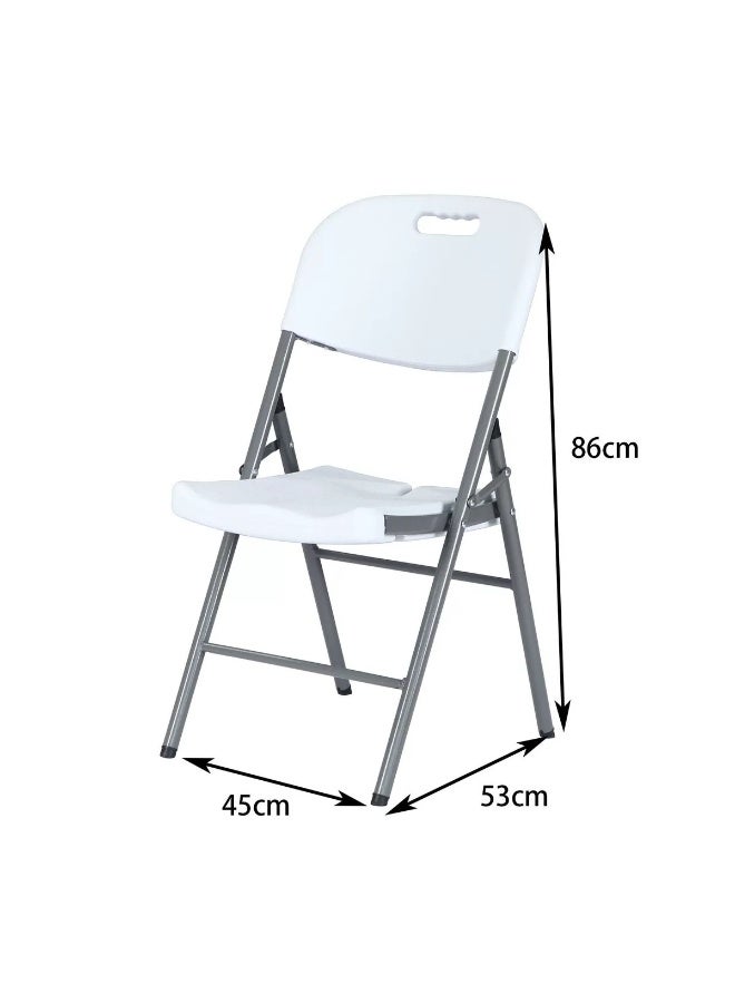 Living Foldable White Fiber Chair – Multi-Purpose - Image 2
