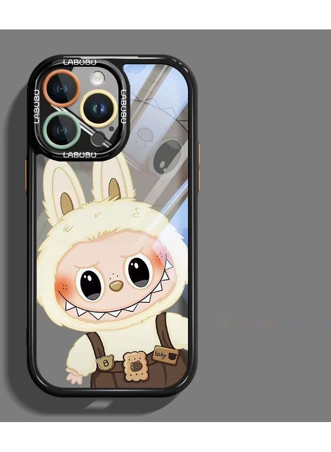 general Labubu Cartoon Phone Case for iPhone 16 Pro Max，Acrylic material, anti-wear, anti-fall, anti-fingerprint