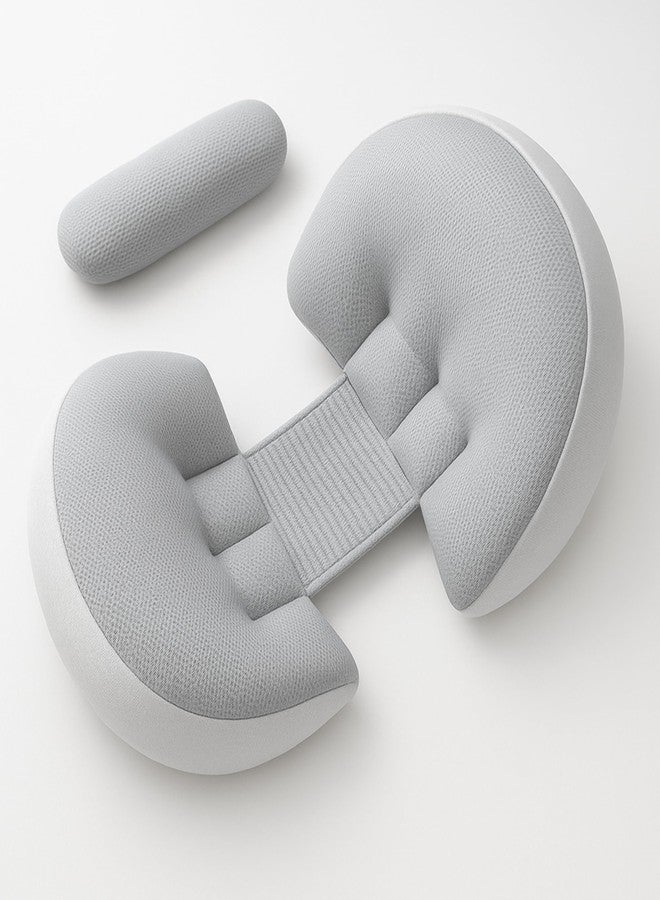 أو بيبي وسادة الحمل من أوبابي - وسادة حمل قابلة للتعديل على شكل حرف U لدعم البطن والظهر، وسادة جسم للحوامل للنوم على الجانب، وسادة دعم حمل مدمجة لتوفير الراحة. - Image 1