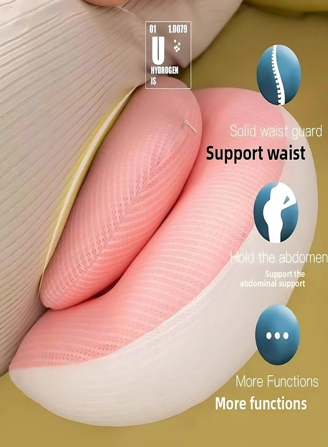 أو بيبي وسادة الحمل من أوبابي - وسادة حمل قابلة للتعديل على شكل حرف U لدعم البطن والظهر، وسادة جسم للحوامل للنوم على الجانب، وسادة دعم حمل مدمجة لتوفير الراحة. - Image 4