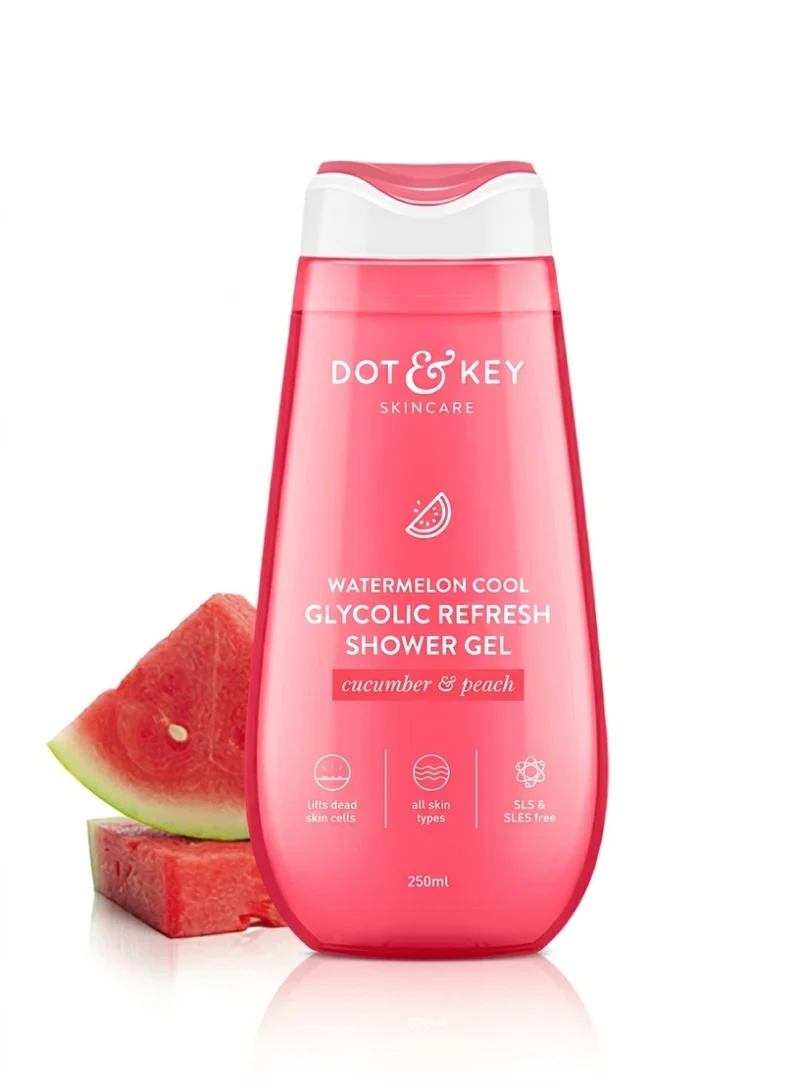 Dot & Key Dot & Key Watermelon + Glycolic Fresh & Cool Shower Gel For Glowing Skin | For All Skin Types | Hydrates Skin & Gently Exfoliates | Non Drying | 250ml
